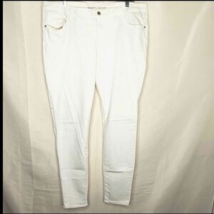 Old Navy Rockstar Jeans Size 18 Long Bright White Denim Coastal Stretch Tall